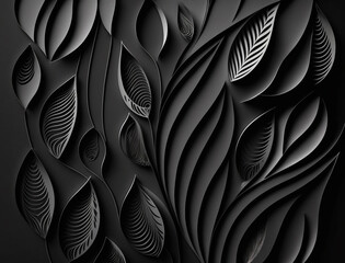 Cutout Black Paper Abstract Background