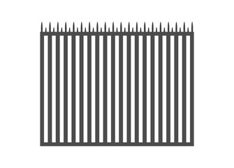 Iron fence. Simple flat illustration.