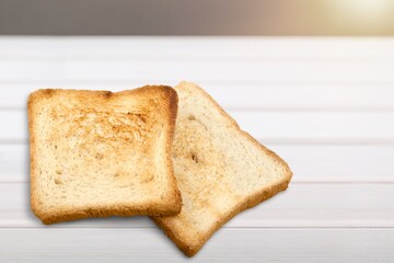 Two tasty toasted hot bread pieces