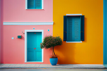 Minimalism, colorful Europe