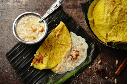 Homemade Kerala Trivandrum Boli served with palada Pradaman