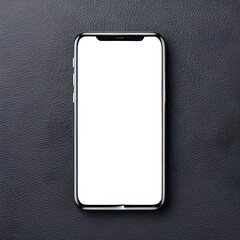 phone with blank screen isolated on gray background