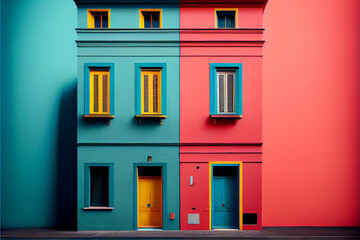 Minimalism, colorful Europe