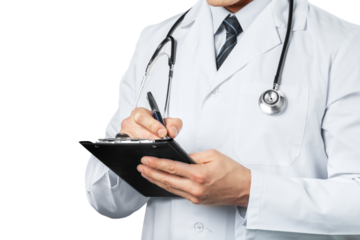 Portrait of confident young medical doctor wearing uniform