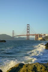 Photo sur Plexiglas Plage de Baker, San Francisco Shot of the Golden Gate Bridge from Bakers Beach in San Francisco, CA