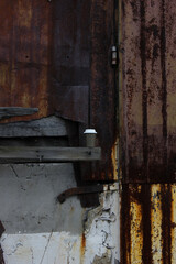 old rusty metal door