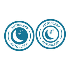 Auto sleep badge logo vector. Suitable for product label and information