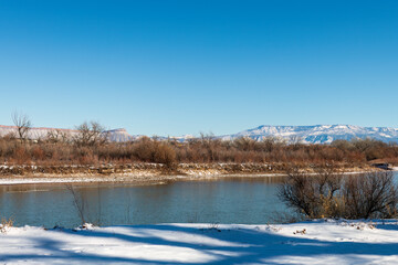 Colorado River near Grand Junction in Winter
