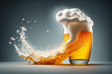 Beautiful glass of beer (AI Generated) - 574102600