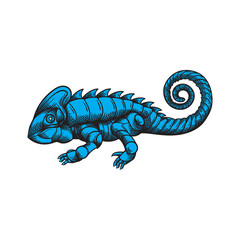Robotic Chameleon logo design template