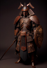 Fototapeta premium Asian gothic samurai armor 