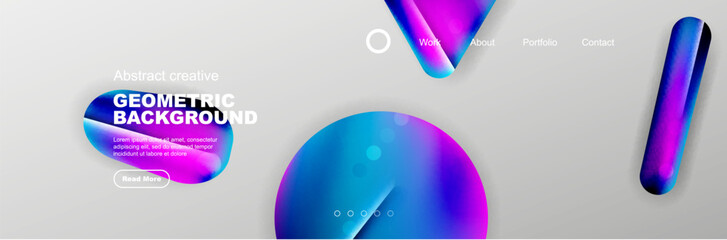 Bright glossy overlapping geometric shapes background. Vector Illustration For Wallpaper, Banner, Background, Card, Book Illustration, landing page