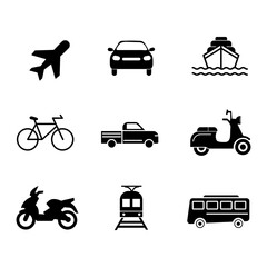 Transportation icons. vector Transportation illustration on white background..eps
