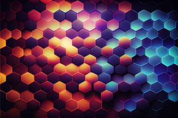 Hexagonal pattern background gradient