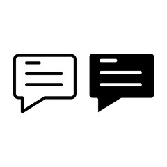 Outline chat icon illustration trendy style on white background..eps
