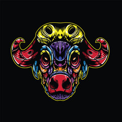 lolipop colorful decorative cow pattern mascot