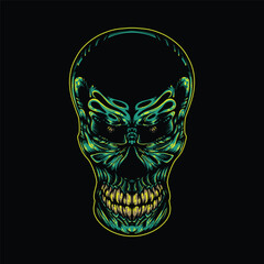 lolipop colorful decorative skull pattern mascot