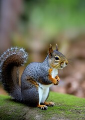 Obraz premium close up squirrel on a branch