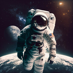 Fototapeta na wymiar Astronaut in space