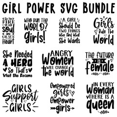 Fototapeta premium Girl Power SVG Bundle