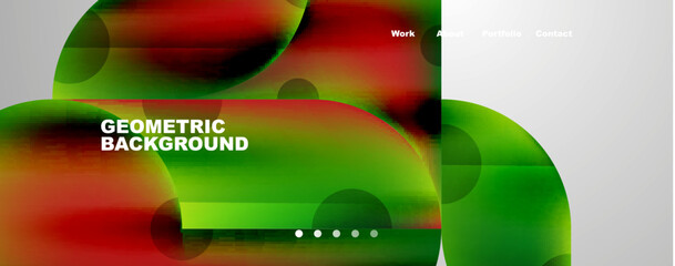 Naklejka premium Circle, round elements and lines geometric abstract background. Vector Illustration For Wallpaper, Banner, Background, Card, Book Illustration, landing page