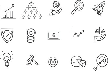 set of icons. set of icons for business