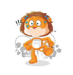 lion running illustration. character vector