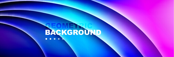 Abstract background - waves and lines composition created with lights and shadows. Technology or business digital template