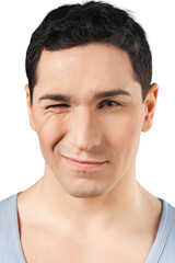 Obraz premium Different beautiful expressions of male face