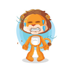 lion cold illustration. character vector