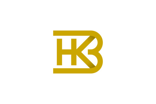 Letter H K B Monogram Logo Design Vector
