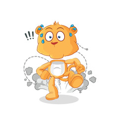 lioness running illustration. character vector