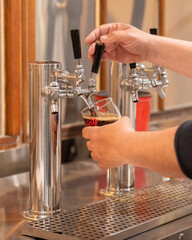 Beer Being Poured From Tap