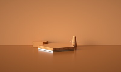 3D rendered geometric booth background