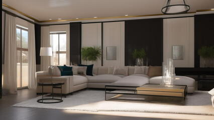 Fototapeta premium Mystical Living Room in a Mansion, Generative AI