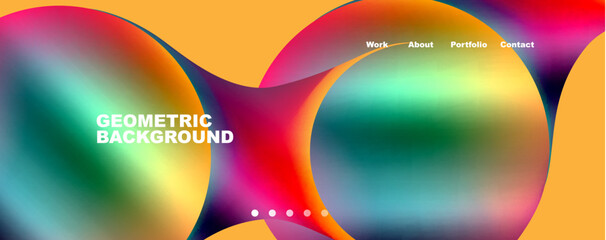 Round shapes and circles geometric abstract background. Vector Illustration For Wallpaper, Banner, Background, Card, Book Illustration, landing page