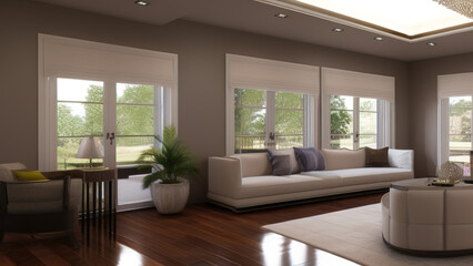 Fototapeta premium Palatial Living Room in a Mansion, Generative AI