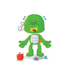 turtle burp mascot. cartoon vector