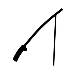 Simple fishing rod icon. Vector.