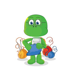 turtle tailor mascot. cartoon vector