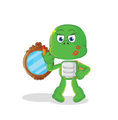 Obraz premium turtle make up mascot. cartoon vector