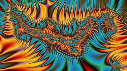 Fractal complex line - Mandelbrot set detail, digital artwork for creative graphic