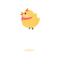 Cute Little Chicken Character, Illustration, Transparent