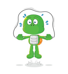 turtle jump rope exercise. character vector