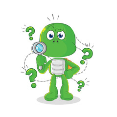 turtle searching illustration. character vector