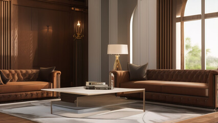 Over-the-top Mansion Living Room, Generative AI