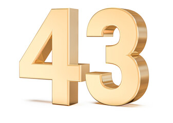 Obraz premium 3d gold Number 43