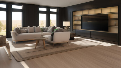 Indulgent Living Room in a Mansion, Generative AI