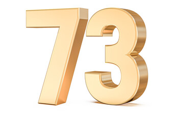 Obraz premium 3d gold Number 73