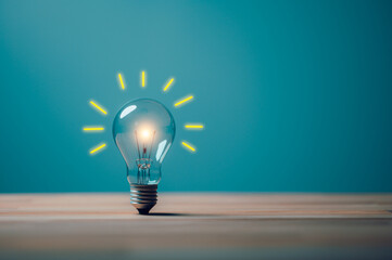 Great idea concept, Idea, innovation and inspiration, creativity with light bulbs that shine...